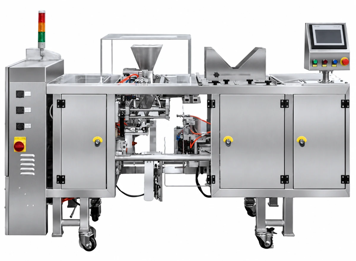 MDP-2 premade pouch packing machine supplier reference with adjusted lighting