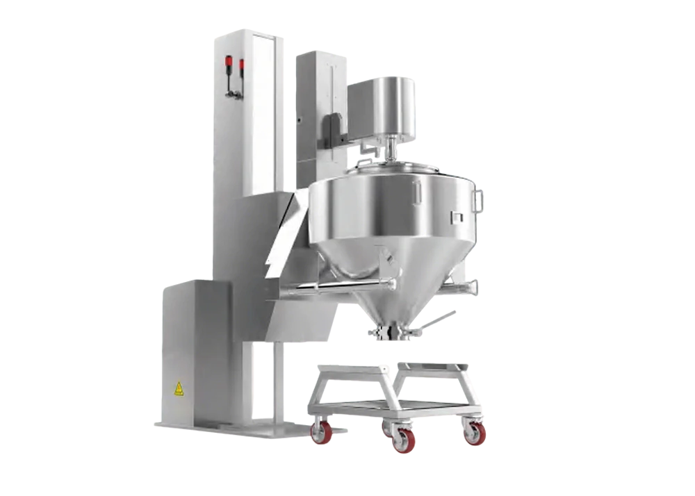Single Column Lifting Bin Blender  (HLT Series-Customized Bohle Type): Equipment overview